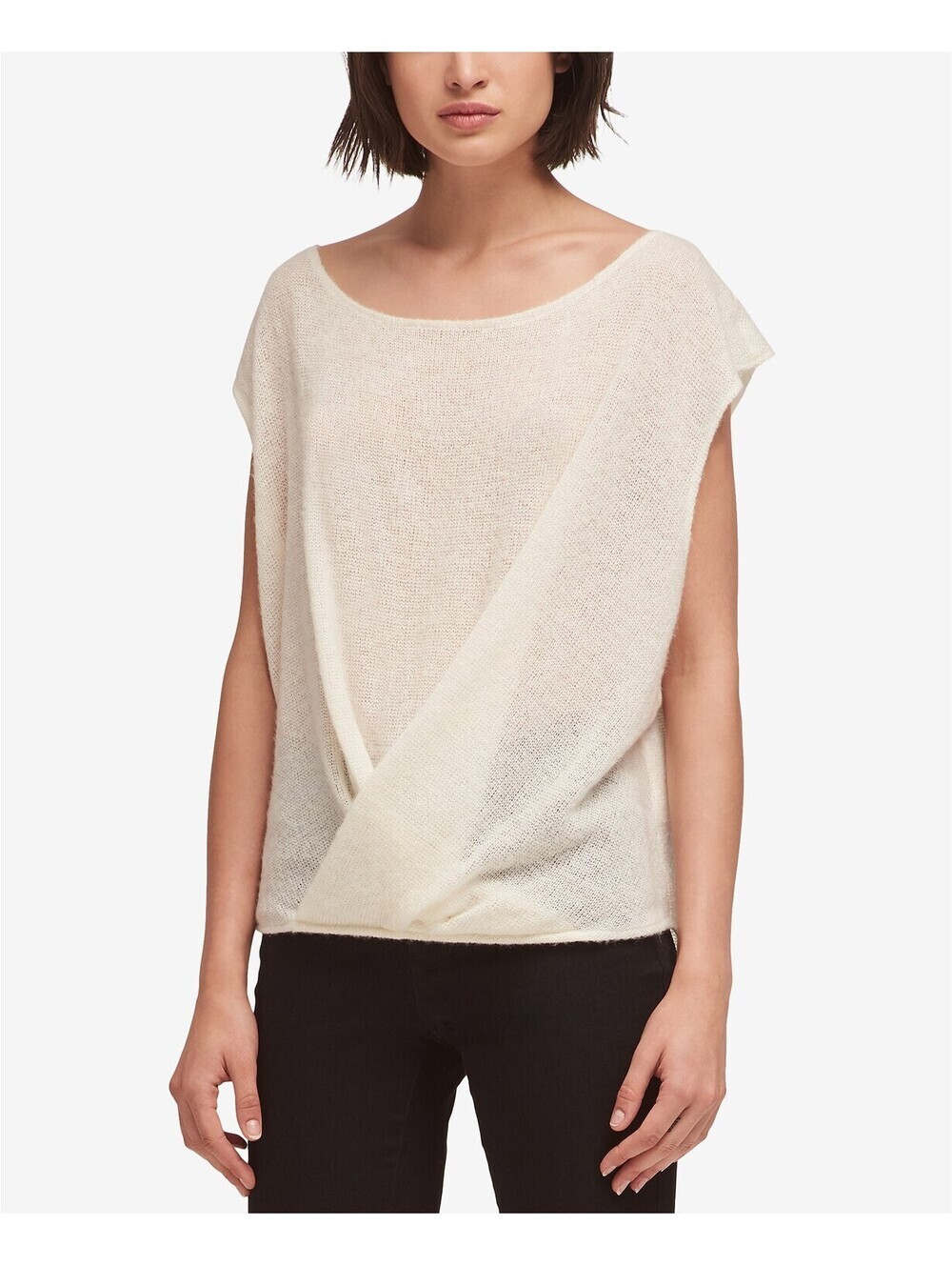 DKNY Womens Drape Front Sweater Size M